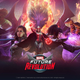 A splash image for Marvel Future Revolution's Dormammu update, featuring Scarlet Witch, Ghost Rider, and more.